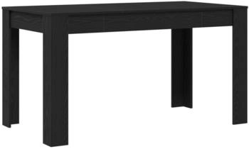 vidaXL Esstisch Schwarz Eiche 140x74,5x76 cm Holzwerkstoff (862053)