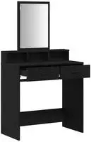 vidaXL Schminktisch Schwarz Eichen-Optik 79 x 41 x 140 cm