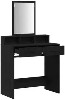 vidaXL Schminktisch Schwarze Eiche 79 x 41 x 140 cm Holzwerkstoff (865137)