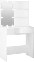 Schminktisch Mit Led Wei&szlig; 74,5x40x141 Cm - Vidaxl