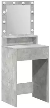 vidaXL Schminktisch mit Regal Betongrau 50 x 41 x 135 cm Holzwerkstoff (865121)