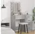 vidaXL Schminktisch mit Regal Betongrau 50 x 41 x 135 cm Holzwerkstoff (865121)
