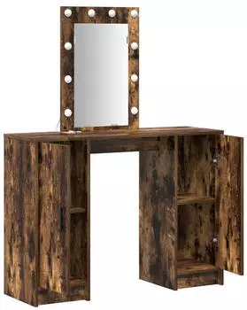 vidaXL Schminktisch mit Speicher Braun 102 x 33 x 135 cm Holzwerkstoff (865185)