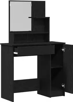 vidaXL Schminktisch Schwarze Eiche 86.5 x 35 x 136 cm Holzwerkstoff (862783)