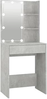 vidaXL Schminktisch mit LED Betongrau 60x40x140 cm (808832)