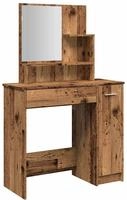 vidaXL Schminktisch mit Spiegel Altholz-Optik 86,5x35x136 cm