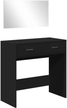 vidaXL Schminktisch mit Spiegel Schwarz 80x39x80 cm (840703)