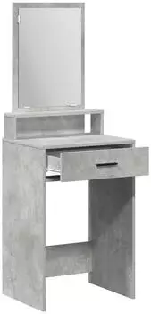 vidaXL Schminktisch mit Regal Betongrau 50 x 41 x 140 cm Holzwerkstoff (865130)