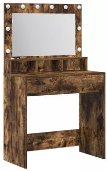 vidaXL Schminktisch Ger&auml;ucherte Eiche 79 x 41 x 135 cm Holzwerkstoff (865113)