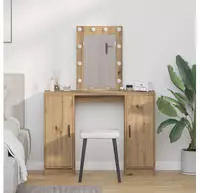 vidaXL Schminktisch Braun 102 x 33 x 135 cm Holzwerkstoff