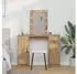 vidaXL Schminktisch mit Speicher Braun 102 x 33 x 135 cm Holzwerkstoff (865189)