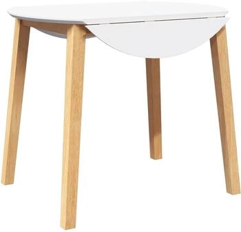 vidaXL Esstisch Natur Massivholz Gummibaumholz (4102531)