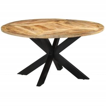 vidaXL Esstisch &Oslash;150x76 cm Massives Raues Mangoholz (351710)