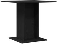 vidaXL Esstisch Schwarz Eichen-Optik 80x80x75 cm Holzwerkstoff