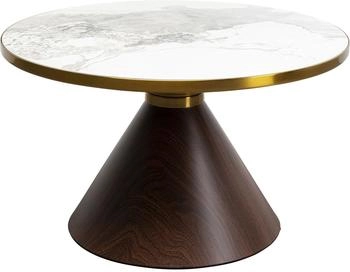 KARE Couchtisch Cono Keramik Braun mit Marmor Ablage (87807)