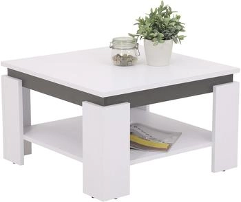 M&ouml;bel Kraft Couchtisch Tim III quadratisch wei&szlig;/anthrazit (020516FSC)