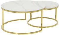 HELA Satztisch "LUIS, Couchtisch rund" Set, 2 Stk. tlg. 2er Set, 12mm...