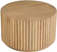 SIT Couchtisch "Vasto rund aus massivem Mangoholz mit extravagantem Ribbed-Look"