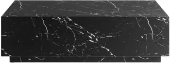 SalesFever Couchtisch Almeria rechteckig Marmoroptik schwarz (398623)