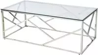 SalesFever Couchtisch "Glastisch mit stilvoller Eleganz" Edelstahlgestell: Robust,