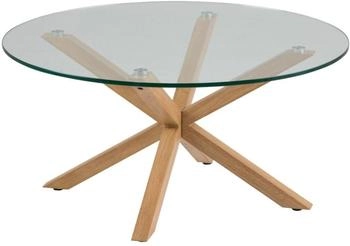 Actona Heaven Couchtisch mit Glasplatte und Eichenbeine (0000074037)