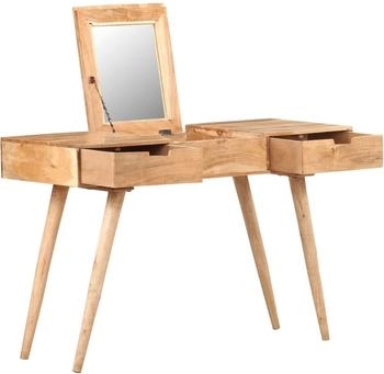 vidaXL Schminktisch mit Spiegel 112x45x76 cm Akazie Massivholz (323590)