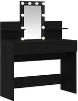 vidaXL Schminktisch Schwarz Eichen-Optik 100 x 40 x 130 cm