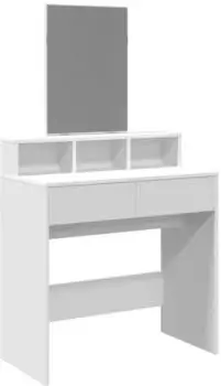 vidaXL Schminktisch mit Spiegel Wei&szlig; 80x41x144,5 cm (848171)
