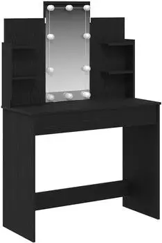 vidaXL Schminktisch Schwarze Eiche 96 x 40 x 142 cm Holzwerkstoff (862109)