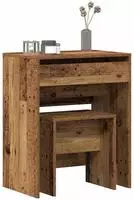vidaXL Schminktisch 2 stk. Altholz 60 x 40 x 75 cm Holzwerkstoff