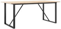 vidaXL Esstisch O-Gestell 180x90x75 cm Massivholz Kiefer und Stahl