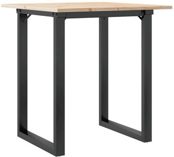 vidaXL Esstisch O-Gestell 60x60x75 cm Massivholz Kiefer und Stahl (3282670)