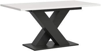 xonox.home Motion Esstisch ausziehbar wei&szlig; mit X-Gestell grau (X4AH6T60)