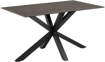 Actona Heaven Esstisch mit Keramikplatte Schwarz 135x80cm (H000022901)