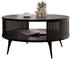 Mirjan24 Roenni Kaffeetisch Modern Design Sofatisch Stilvoll Wohnzimmer Schwarz Black Pietra Grigia 75 cm X 44 cm X 75 cm