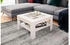 byLIVING Couchtisch Ralph mit Glaseinlage und Schublade Weiß (98185)