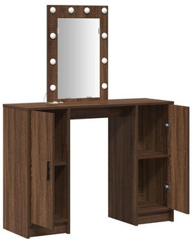 vidaXL Schminktisch mit Speicher Braun 102 x 33 x 135 cm Holzwerkstoff (865187)