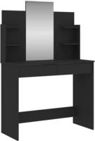 vidaXL Schminktisch mit Spiegel Schwarz 96x39x142 cm