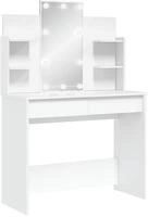 vidaXL Schminktisch mit LED-Leuchten Wei&szlig; 96x40x142 cm