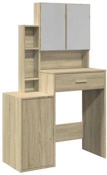vidaXL Schminktisch mit Schrank Sonoma-Eiche 80x35x132 cm (848236)