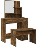 vidaXL Schminktisch-Set R&auml;uchereiche 86,5x35x136 cm