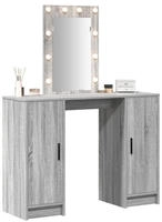vidaXL Schminktisch Grau 102 x 33 x 135 cm Holzwerkstoff
