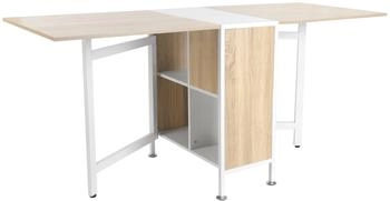 HomCom natur weiß 169 cm x 60 cm x 75 cm (833-409)