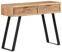 vidaXL Konsolentisch 100x35x76 cm Massivholz Akazie mit Naturkanten