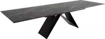 DeLife Esstisch Edge 200-300x100 Keramik Laminam Noir Desir braun (37996)