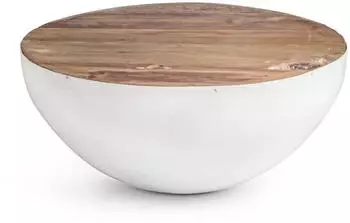 Bizzotto Lancaster aus Recyceltem Holz und Stahl ß 70 cm, Weiß WeiÃ?