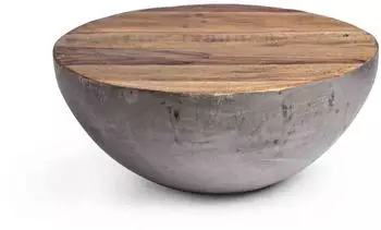 Bizzotto Lancaster aus Recyceltem Holz und Stahl ß 70 cm, Grau grau