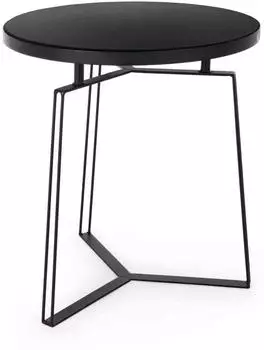 Bizzotto Zaira aus Stahl + Glasplatte, ß 50 cm schwarz