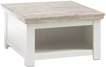 Furn.Design weiß Pinie Landhaus Wohnzimmer + Klappe Stauraum Rovola weiß