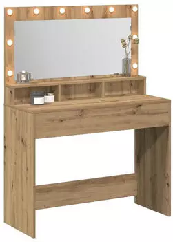 vidaXL Schminktisch Eiche handwerklich 100 x 41 x 135 cm Holzwerkstoff (865108)